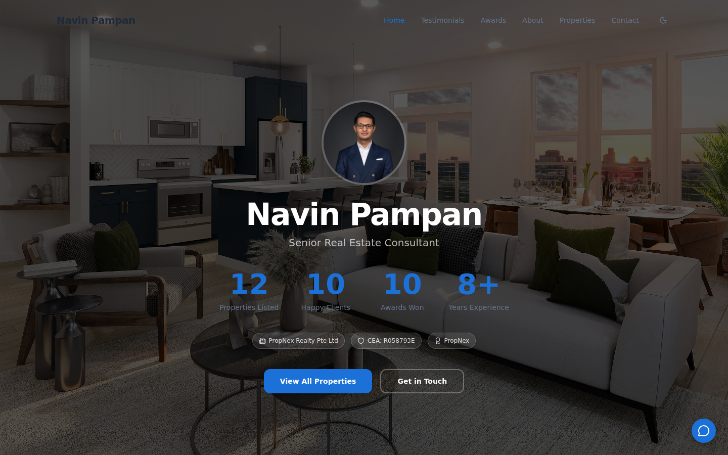 Social Proof real estate agent template — testimonial-driven trust layout